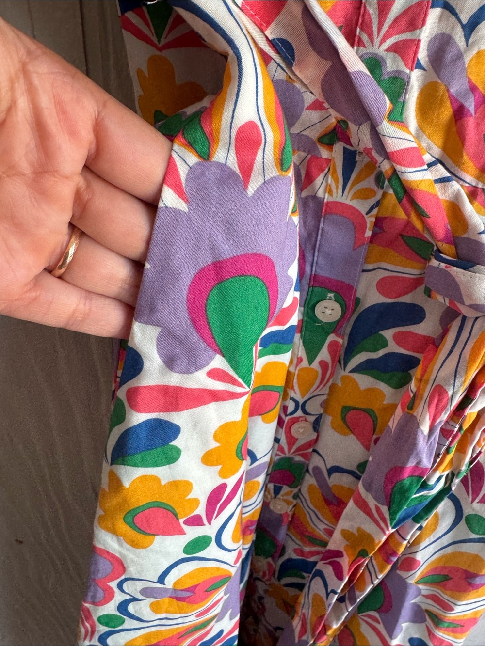 NEW BODEN BODEN Mia Tiered Midi Shirt Dress in Dandelion Multi Sz: 10 - Picture 6 of 14
